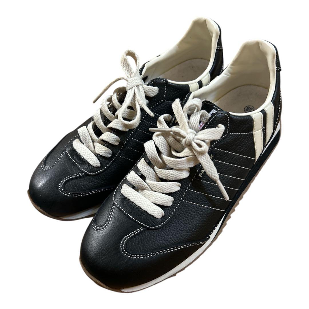 【超美品】　パトリック　スニーカー　レザー　ブラック　黒　24㎝