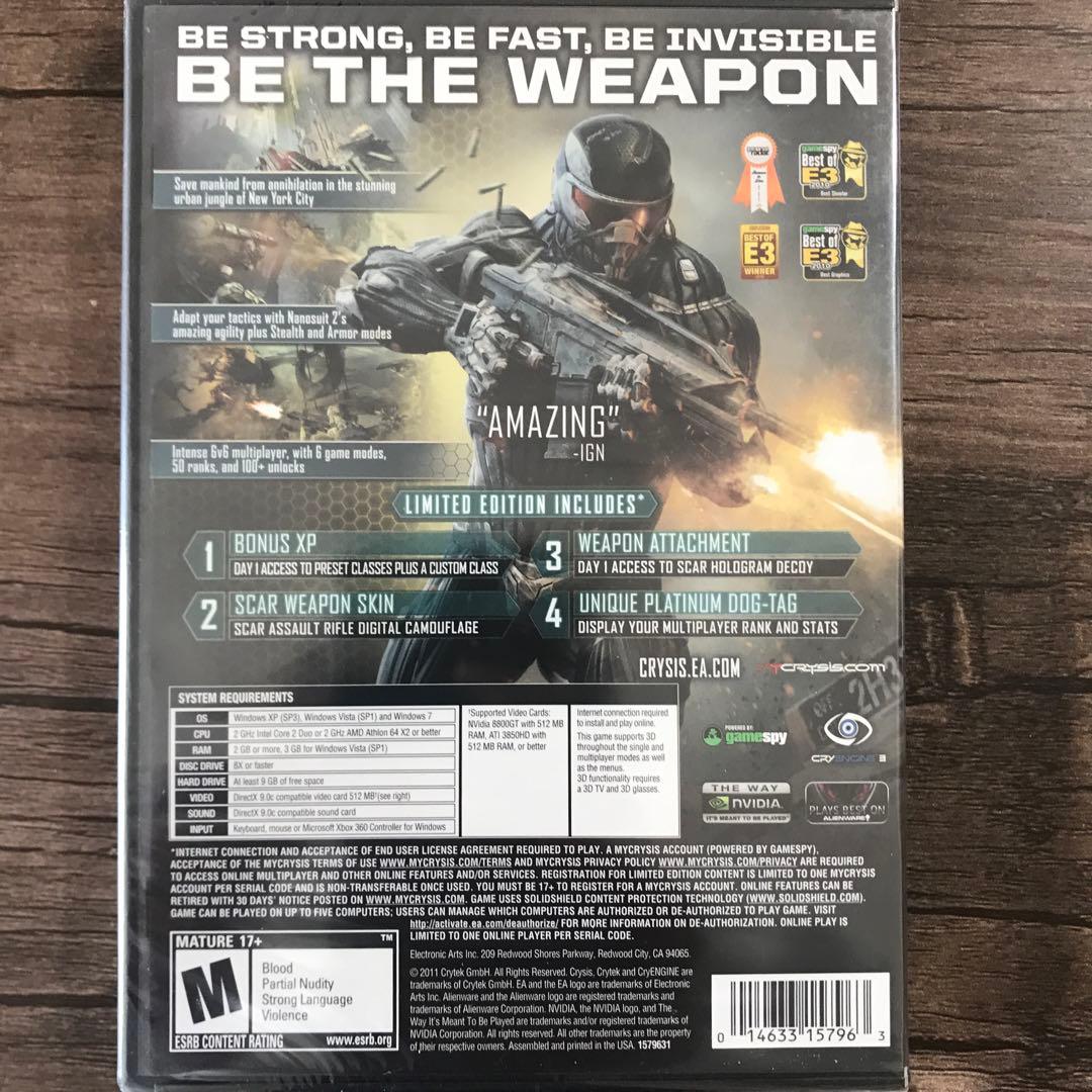 未開封 PCゲーム CRYsis2 LIMITED EDITION 英語版