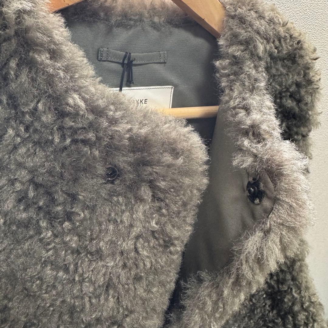 【新品タグ付】HYKE FAUX SHEARLING VEST ボアベスト