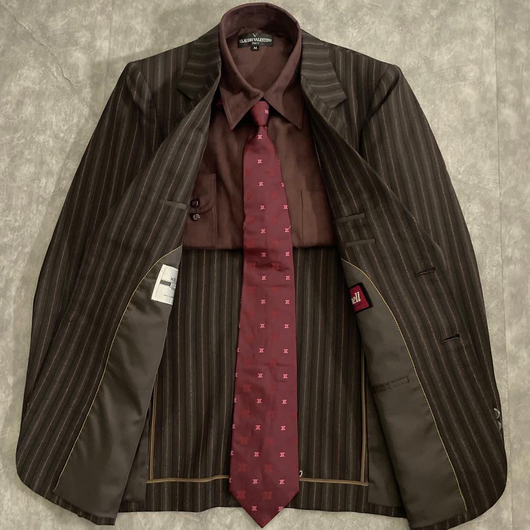 CELINEネクタイ付 日本製ヴィンテージスーツ 成人式 卒業式 セットアップ