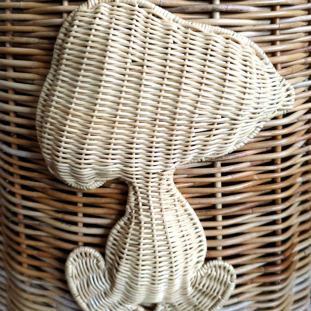 KIS Design PEANUTS SNOOPY　スヌーピー 籐カゴバッグ