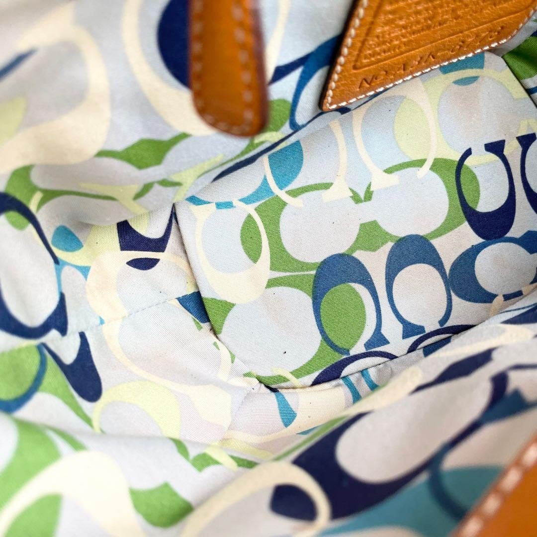 バカンスにぴったり✨ コーチ COACH かごバッグ ハンドバッグ ブラック