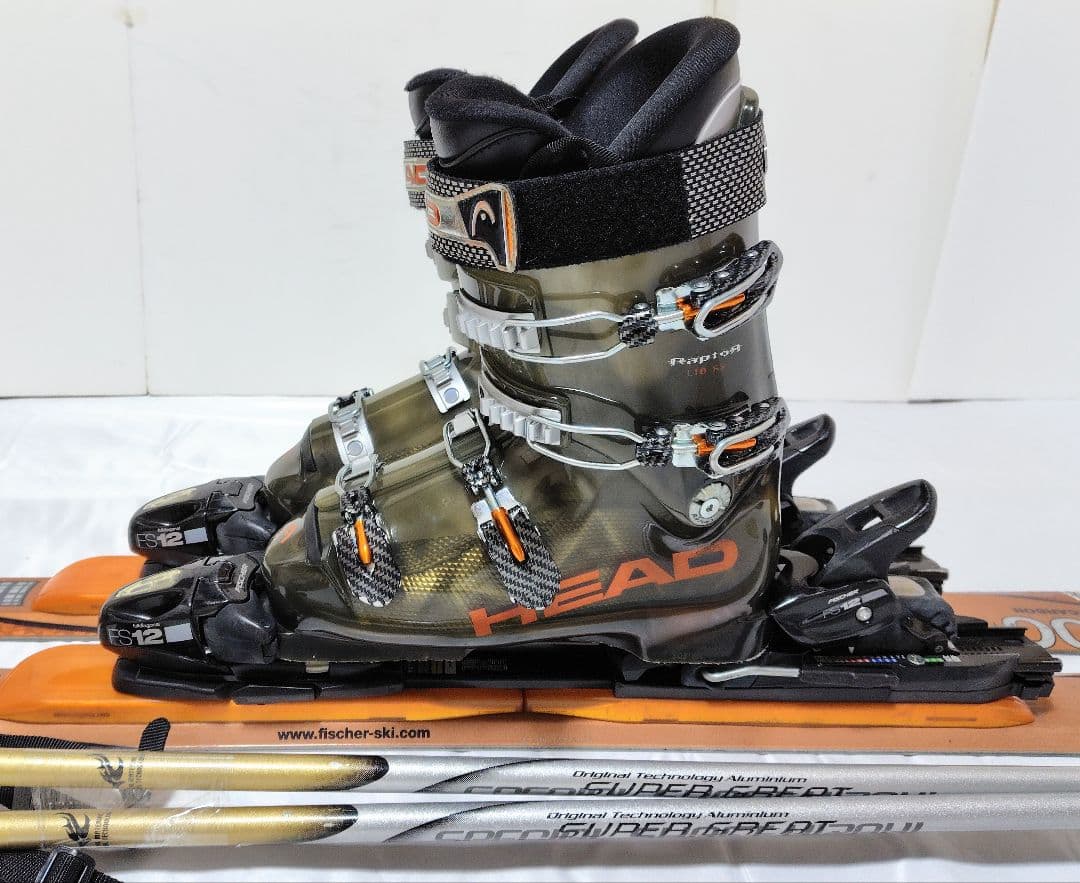 G■スキーセット■板FISCHER160cm■靴HEAD26〜26.5cm