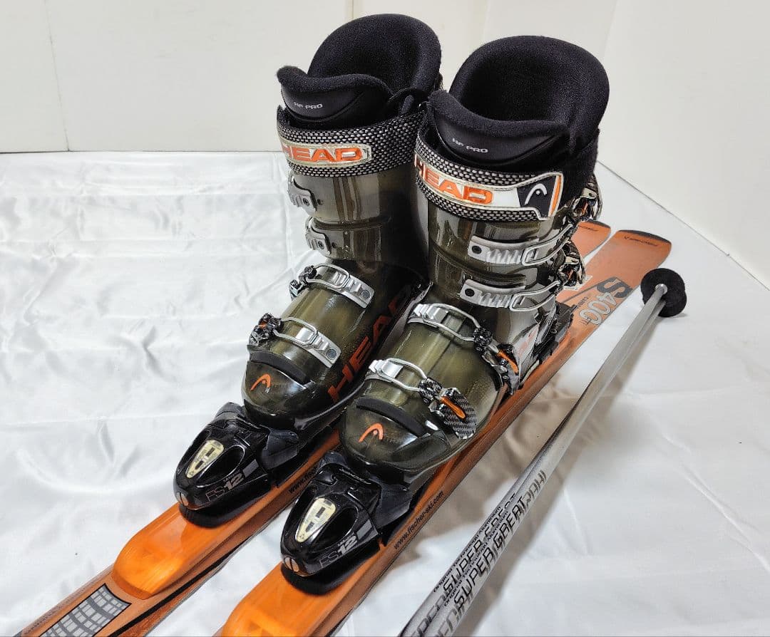 G■スキーセット■板FISCHER160cm■靴HEAD26〜26.5cm