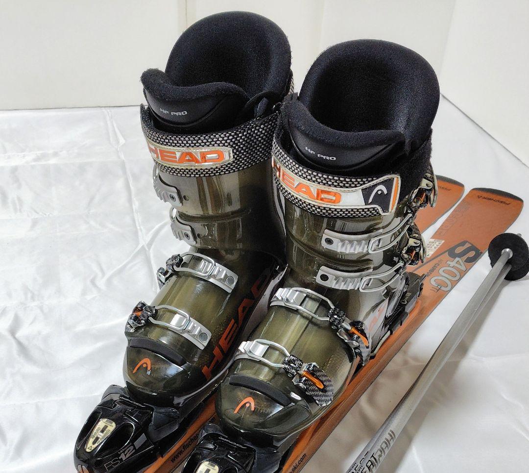 G■スキーセット■板FISCHER160cm■靴HEAD26〜26.5cm