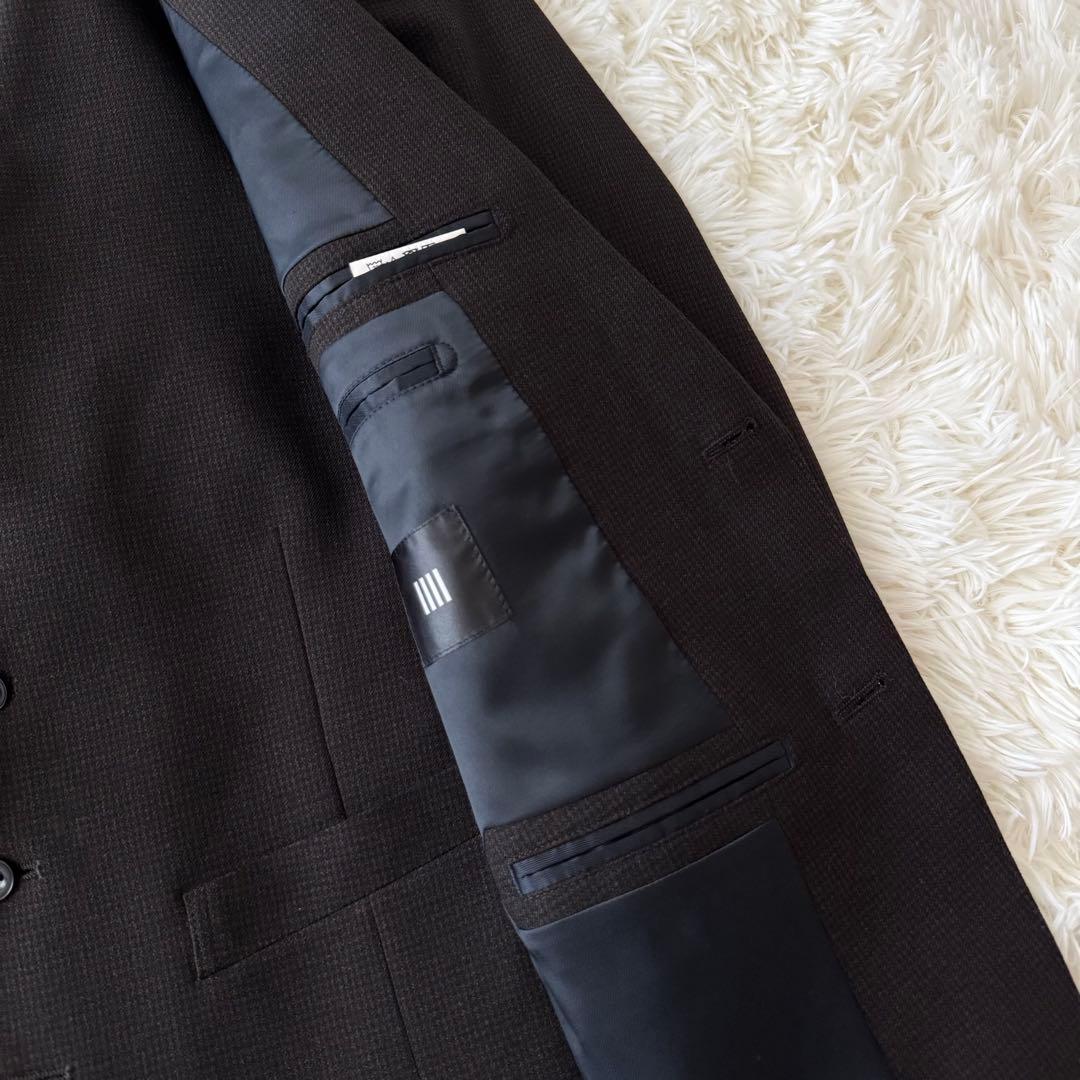 3ピース⭐︎SUIT SELECT セットアップスーツ 千鳥格子 ブラウン4S