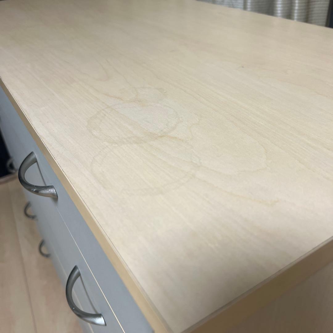 国産 グレー 木製チェスト 引き出し キャスター付