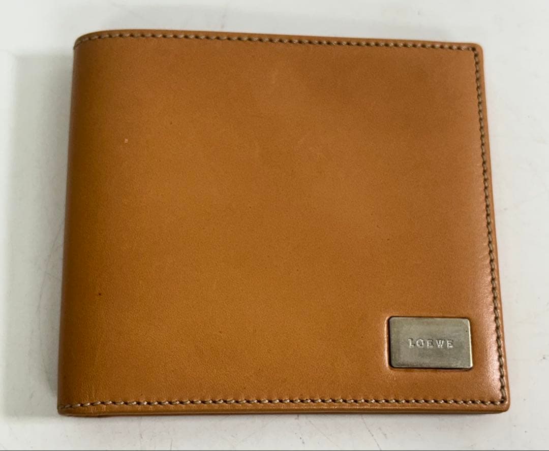 未使用　LOEWE ロエベ　ブラウン 二つ折り財布　箱あり