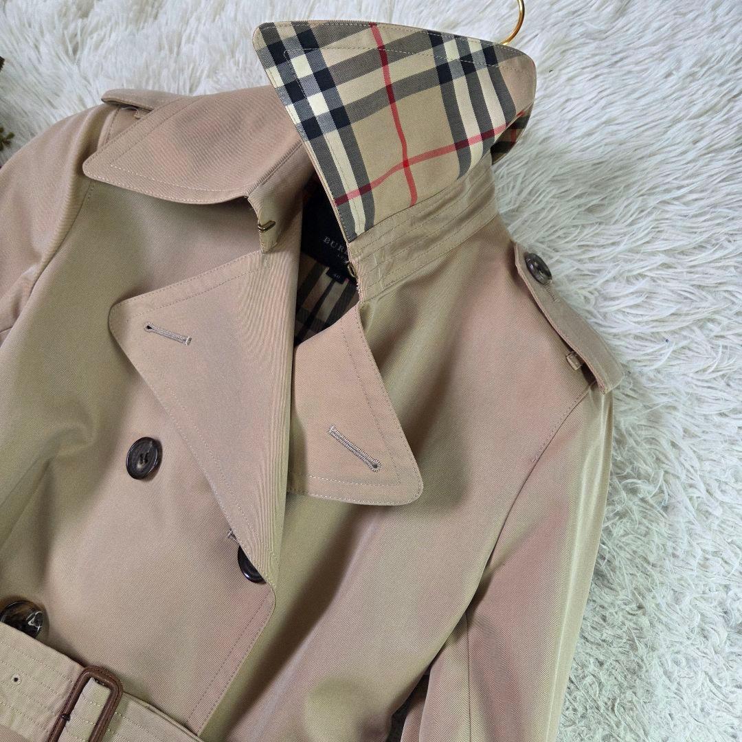 極美品 バーバリー トレンチコート 希少サイズ L ノバチェック ハニーベージュ