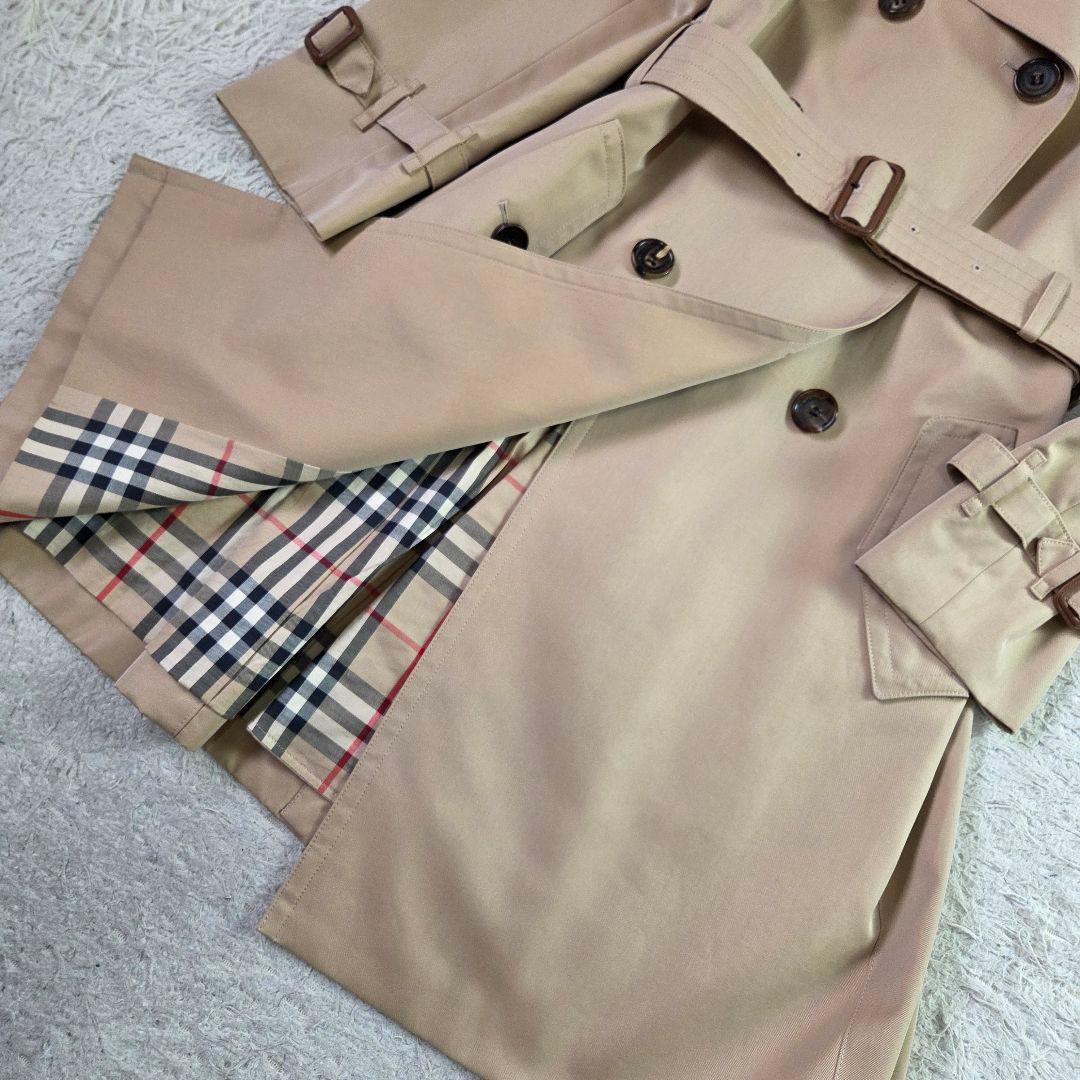 極美品 バーバリー トレンチコート 希少サイズ L ノバチェック ハニーベージュ