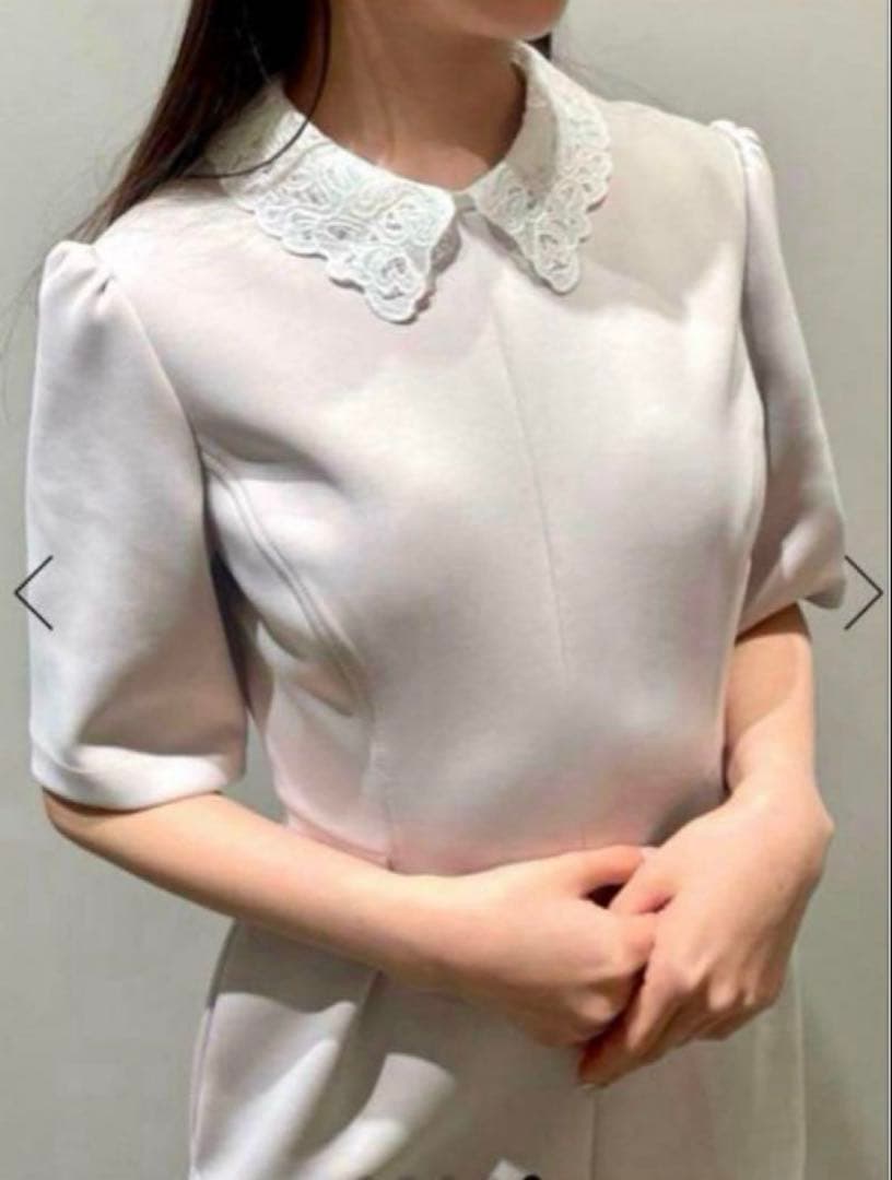 最終値下げ♡美品　CELFORD セルフォード♪レースカラー付きポンチワンピース