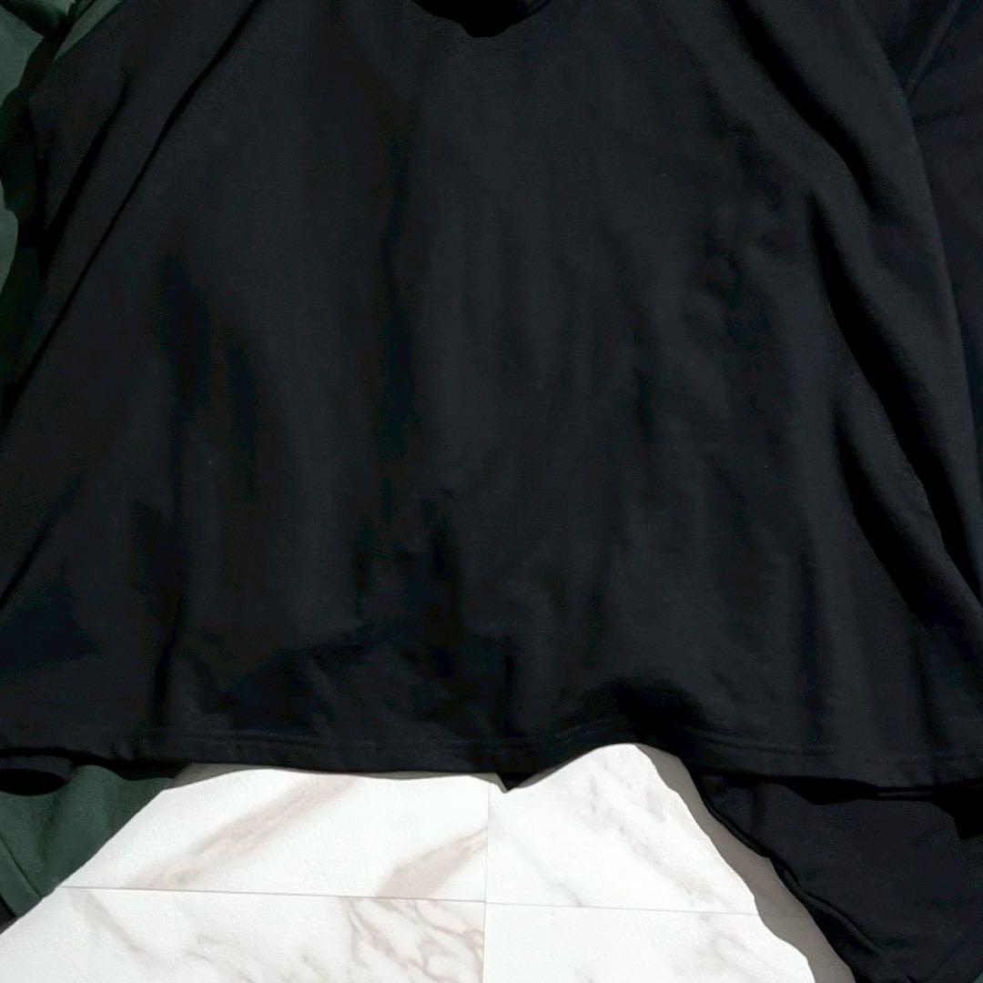 【美品✨希少】IRO+IRO ツートーンチャイナボタン和袖パーカー グリーン