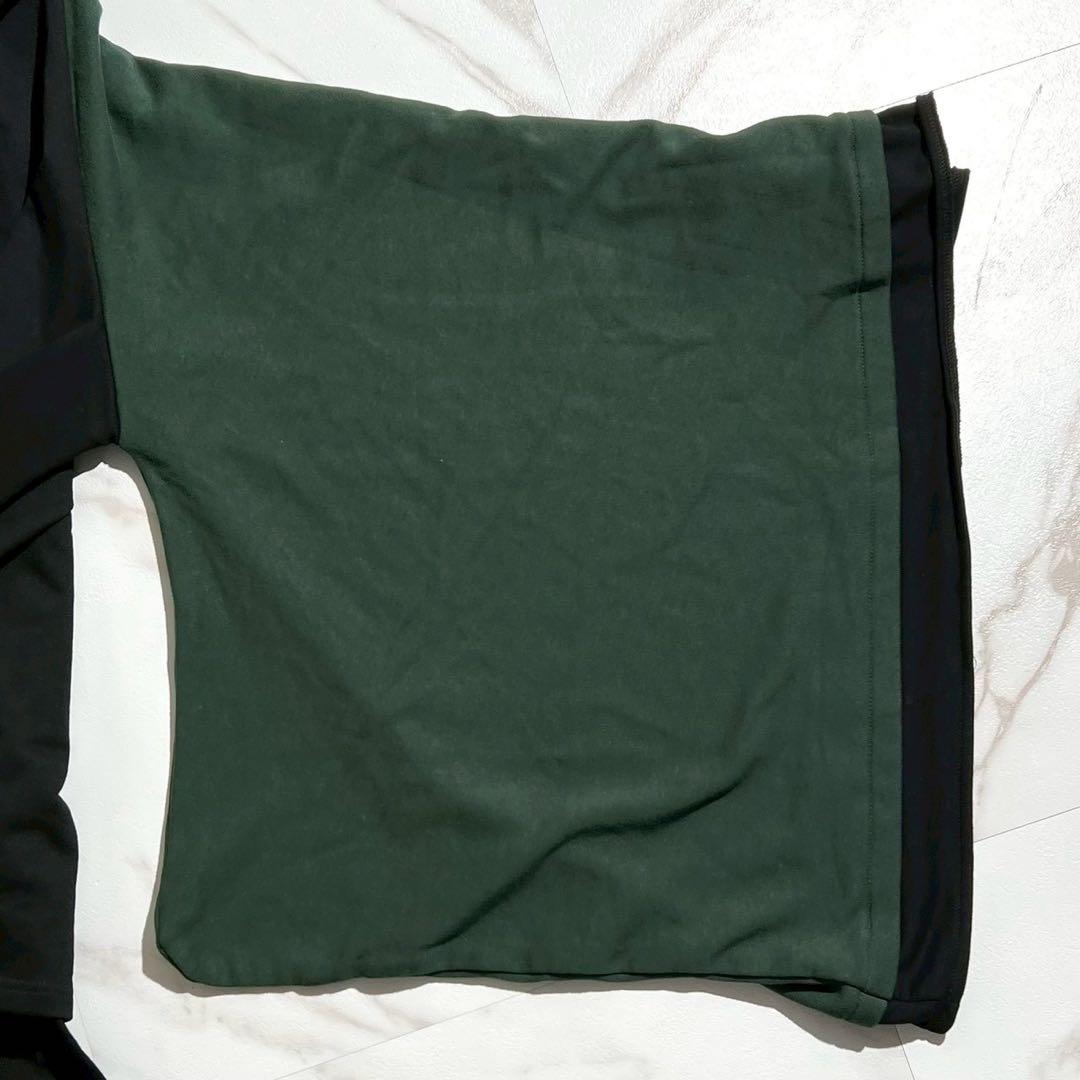 【美品✨希少】IRO+IRO ツートーンチャイナボタン和袖パーカー グリーン