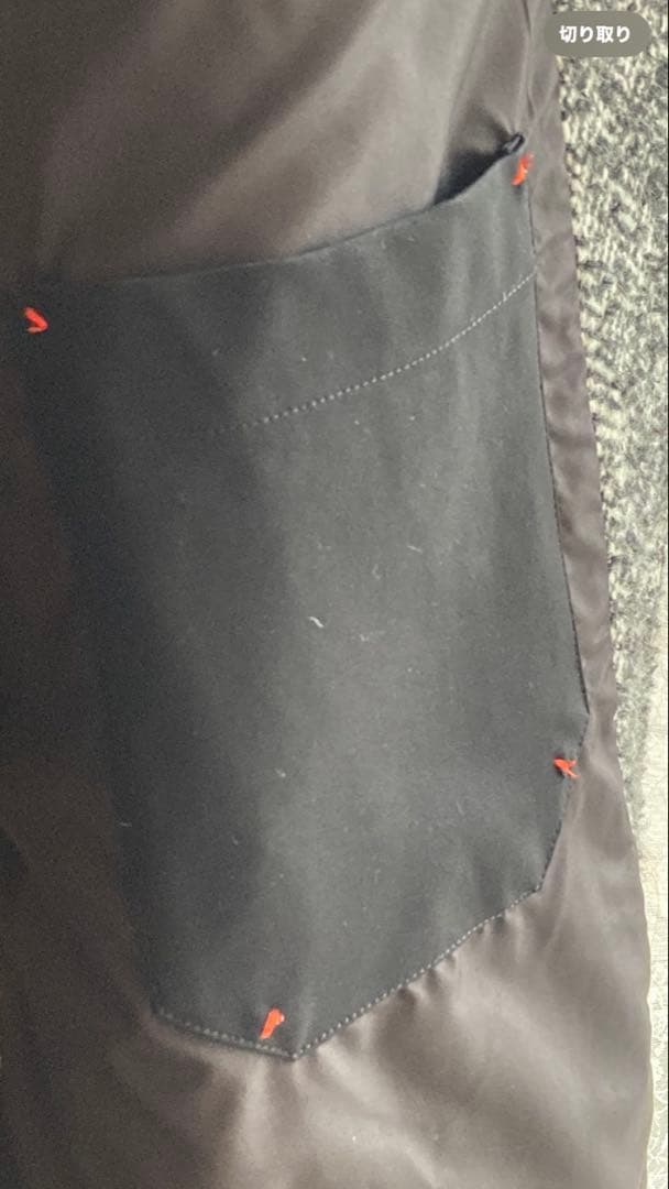 T-JACKET 新品未使用チェスターコートタグ付 毛ヘリンボーン黒白メランジ織