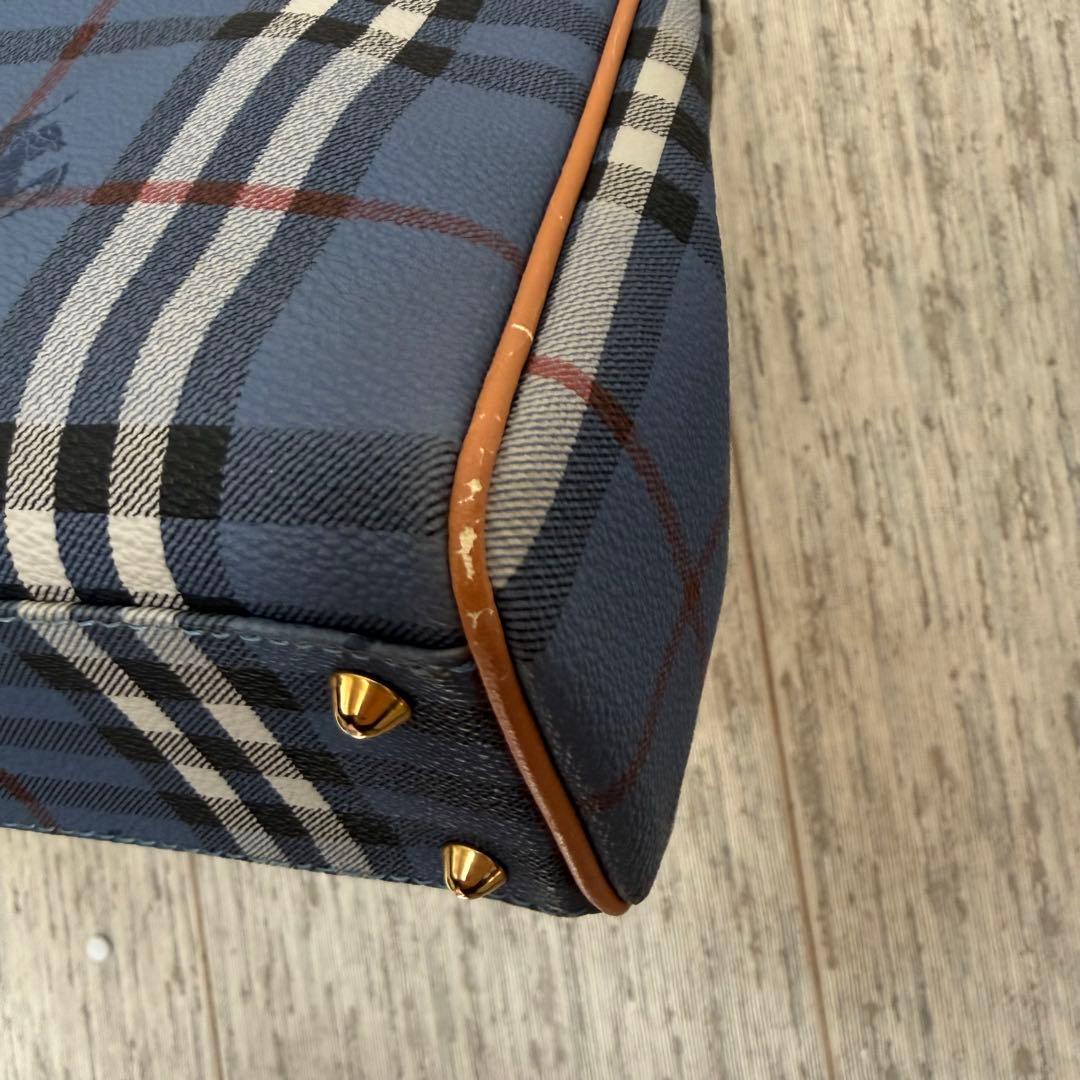 【希少】バーバリー トートバッグ ハンドバッグ PVC レザー