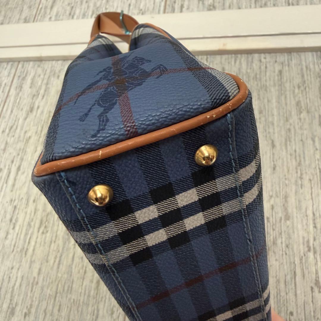 【希少】バーバリー トートバッグ ハンドバッグ PVC レザー