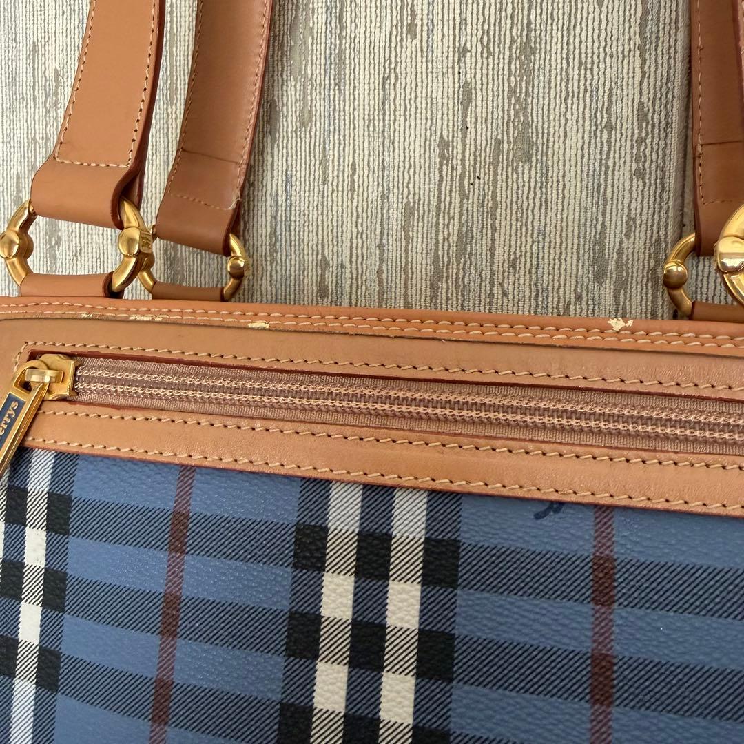 【希少】バーバリー トートバッグ ハンドバッグ PVC レザー