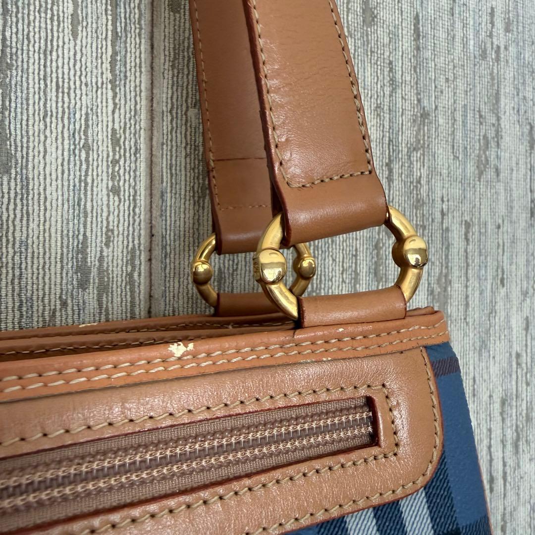 【希少】バーバリー トートバッグ ハンドバッグ PVC レザー