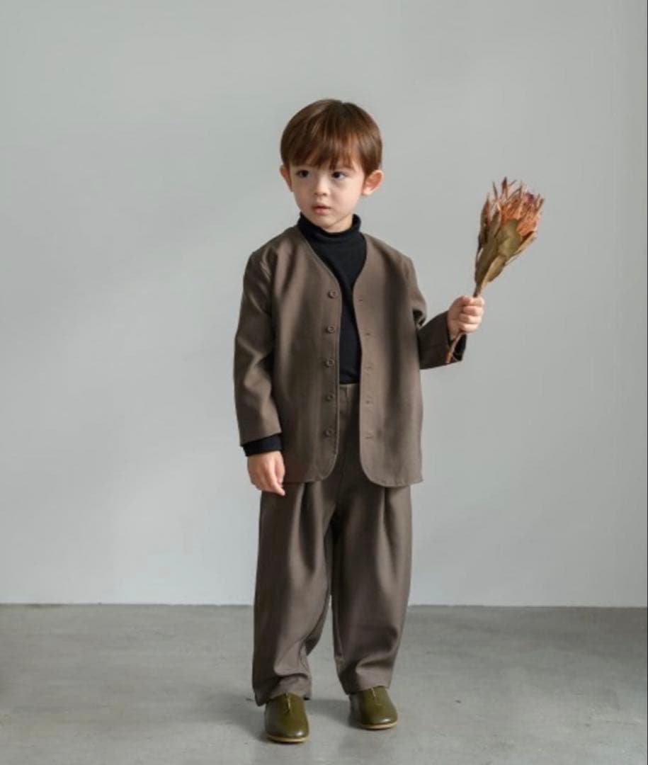 ka＊プロフ必読さん専用riziereノーカラージャケットセットアップシャツ付