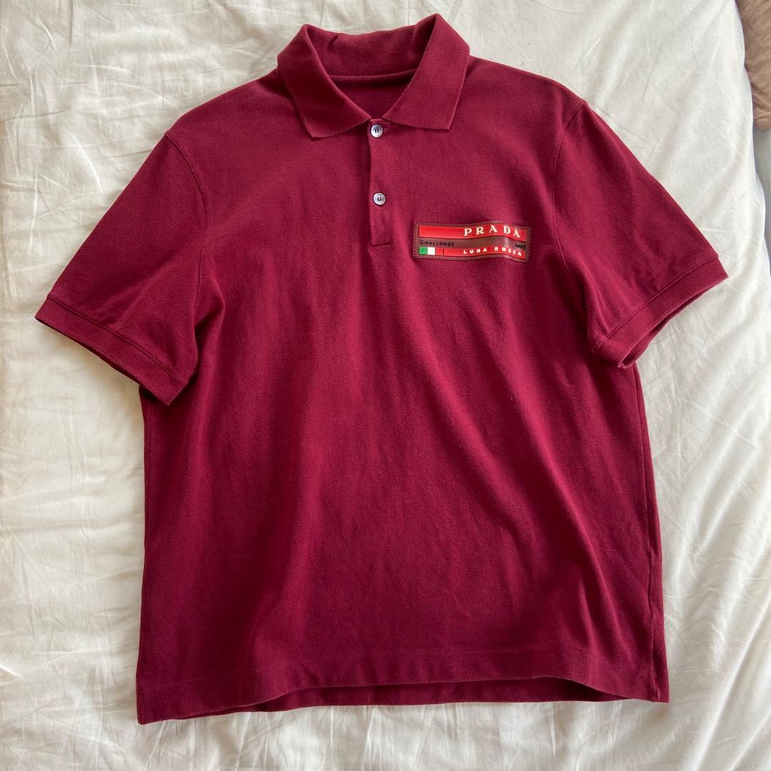 2003 プラダ ルナロッサ ポロシャツ ボルドー ヴィンテージ