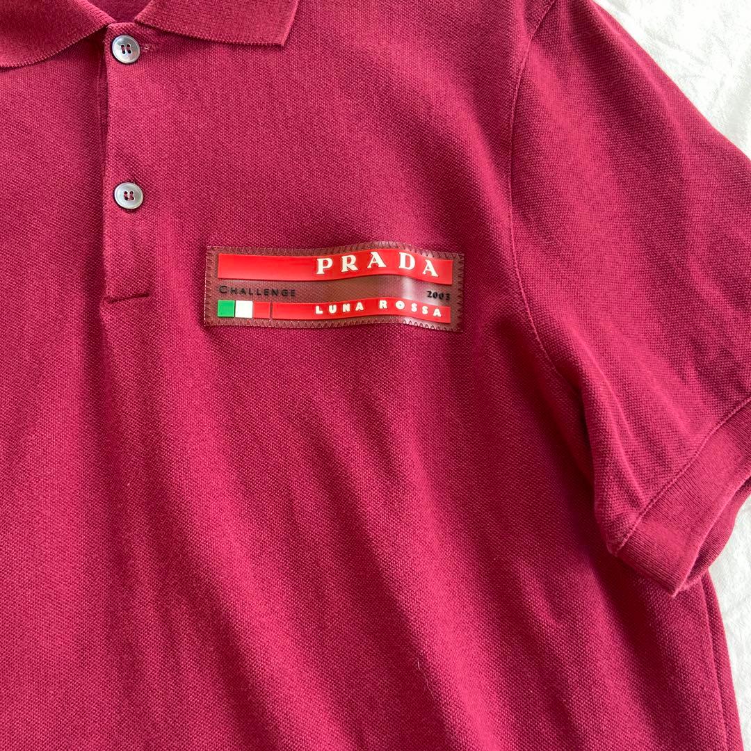 2003 プラダ ルナロッサ ポロシャツ ボルドー ヴィンテージ