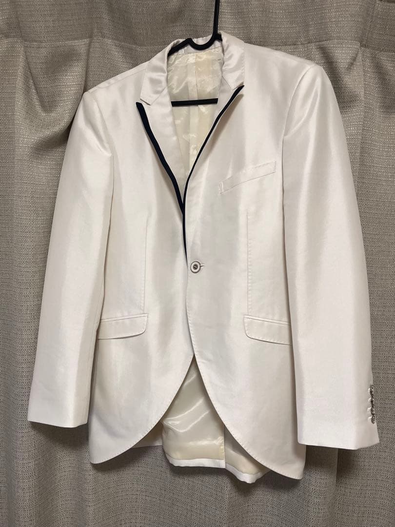 ホワイト ネイビー タキシード セット　Mサイズ