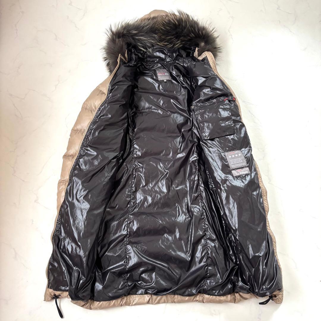 き*海様 デュベティカ ALIA ロングダウン ラクーンファー Aライン 人気モ