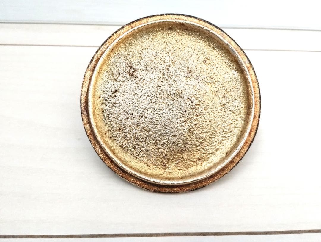 【ミカン】　南部鉄器 鉄瓶　美濃華林作 南部岩鋳 純金着