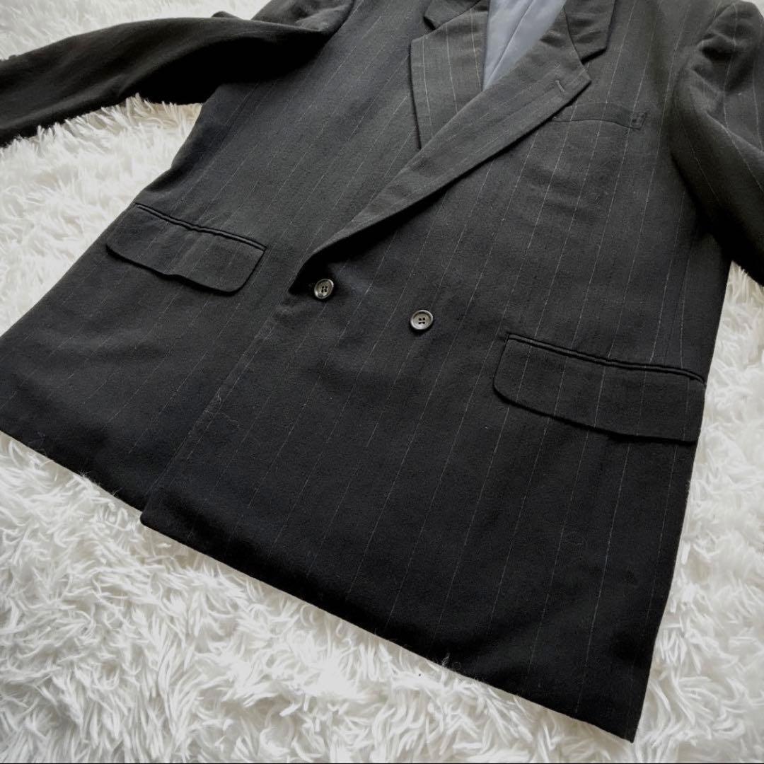 極美品　COMME des GARCONS HOMME ストライプスーツ　黒