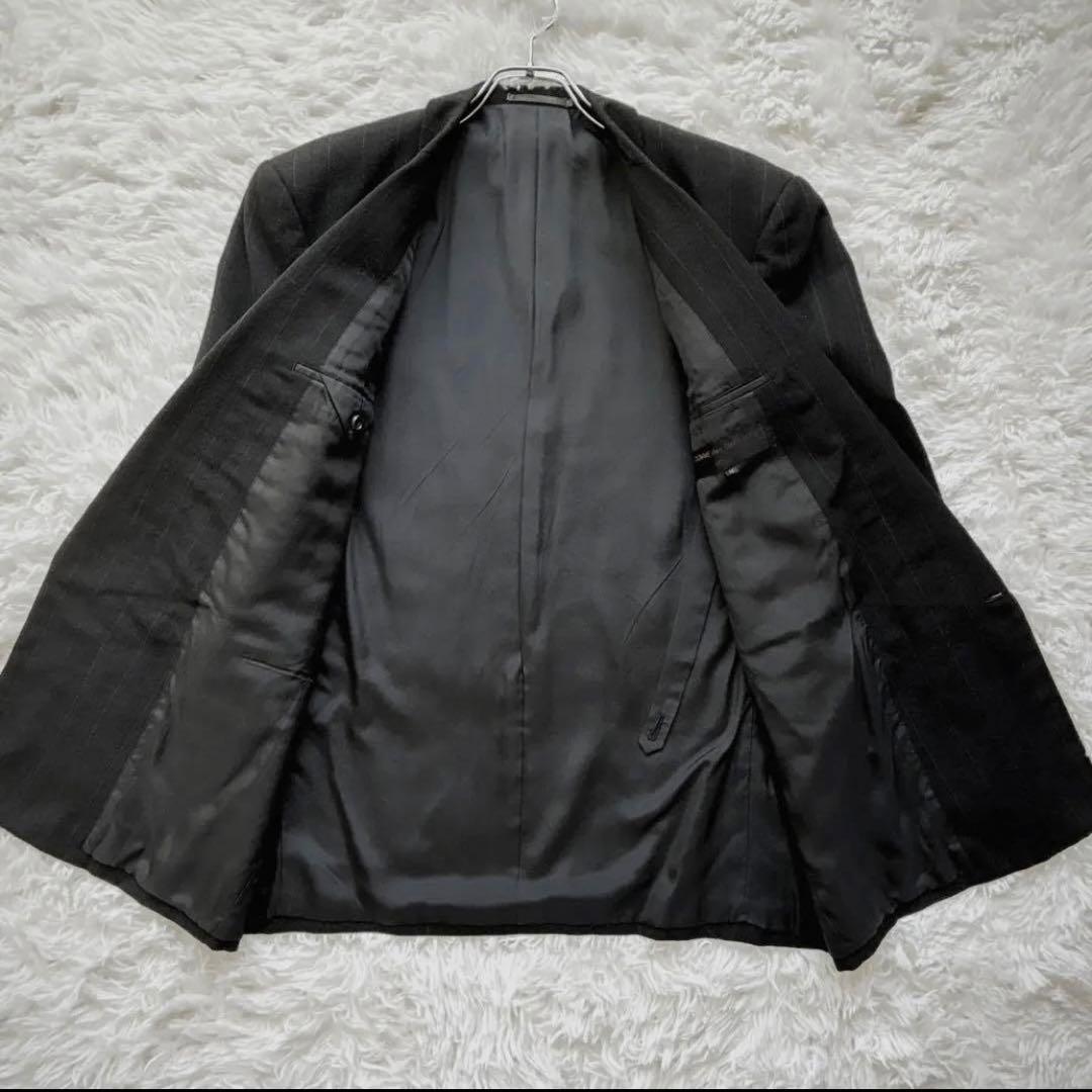 極美品　COMME des GARCONS HOMME ストライプスーツ　黒