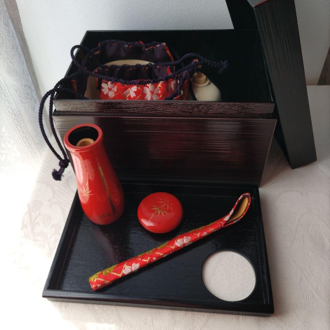 ☆利休茶箱　茶箱セット　茶道具　野点セット☆