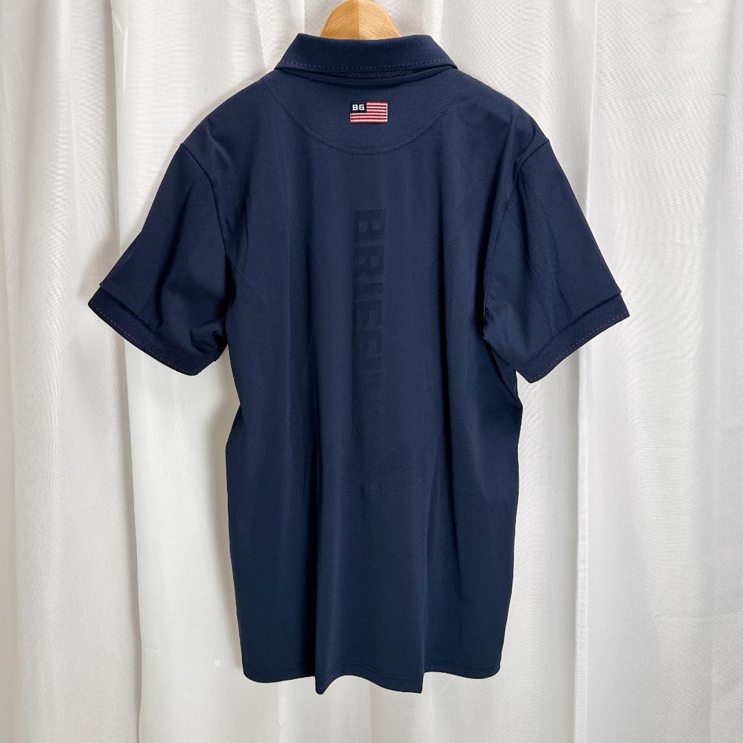 ブリーフィング ゴルフウェア ラッセルメッシュデザイン ポロシャツ ネイビー L