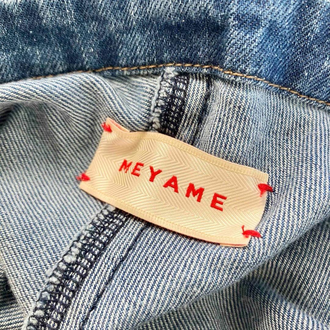 メヤメ DENIM GATHERED ALL IN ONE BLUE