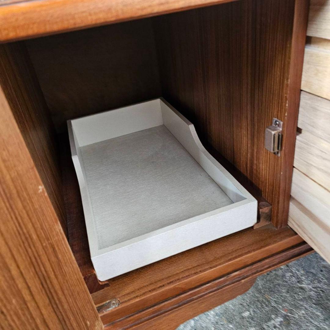 木製 ライティングビューロー ドレッサー 猫脚 鏡台 北欧調デザイン