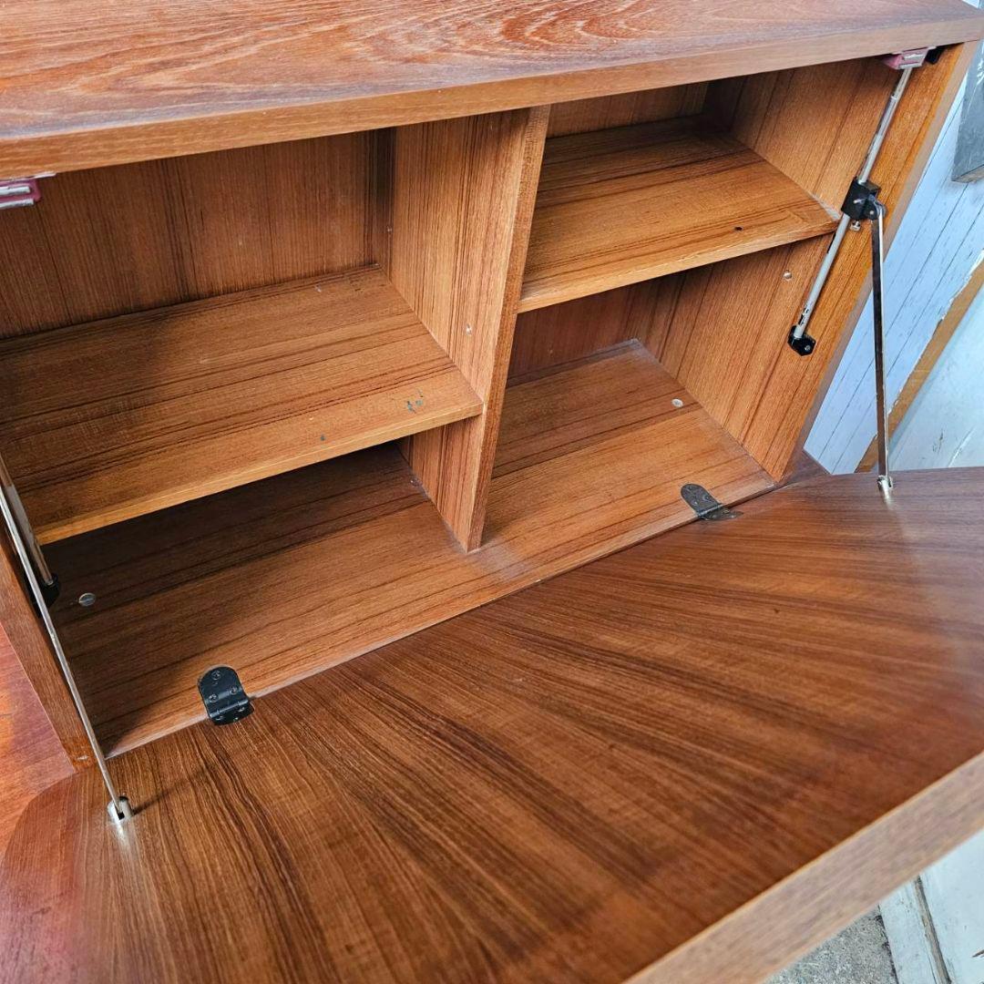 木製 ライティングビューロー ドレッサー 猫脚 鏡台 北欧調デザイン