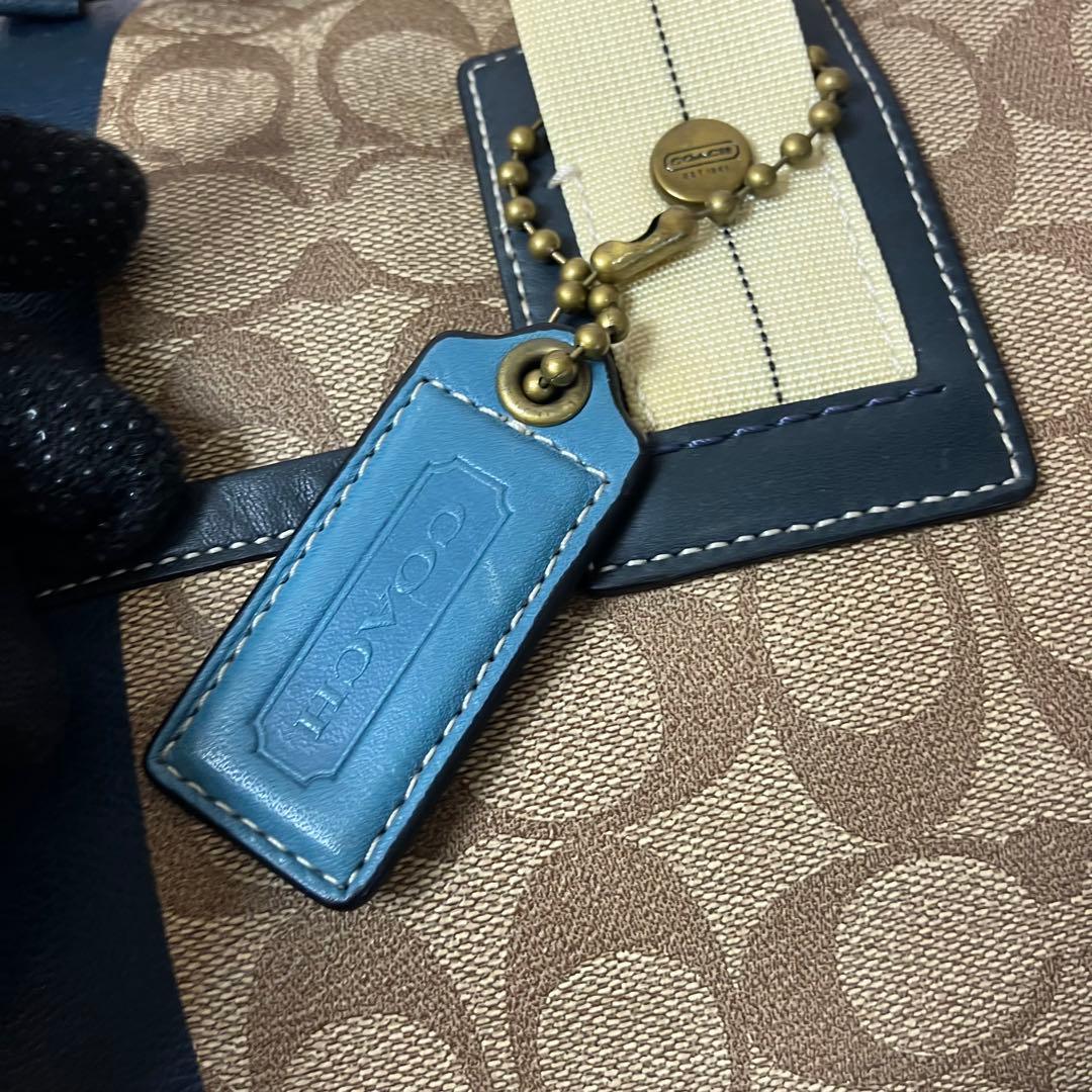 COACH コーチ ボストンバッグ PVC 2way チャーム付き 大容量 旅行