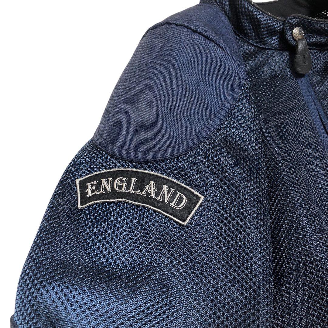 エースカフェロンドン メッシュ ライダースジャケット ネイビー Mサイズ
