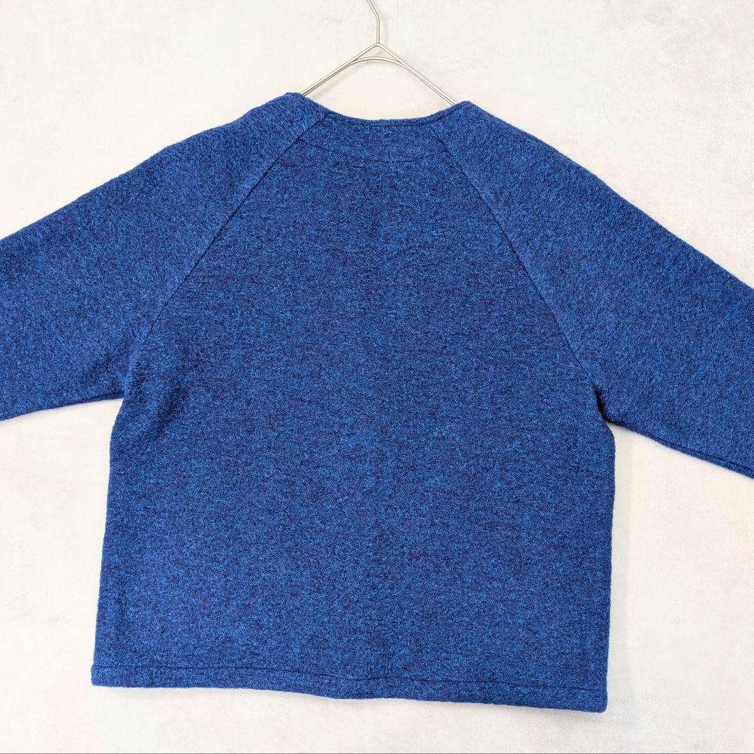 極美品★NOMBRE IMPAIR スライバーニットショートコート ブルー