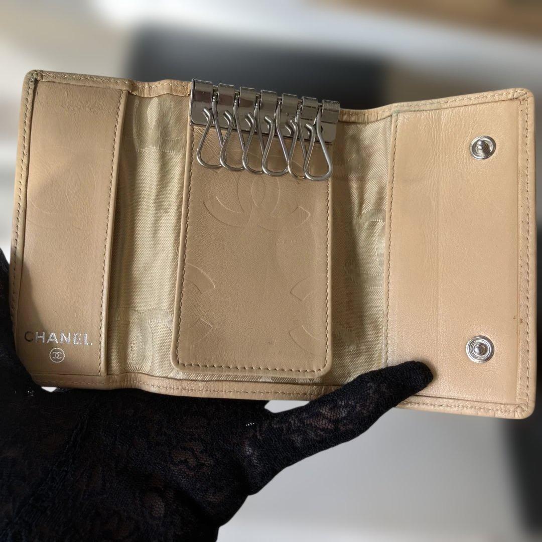 ［正規品］美品　CHANEL カンボン　キーケース　　シリアルシール付き