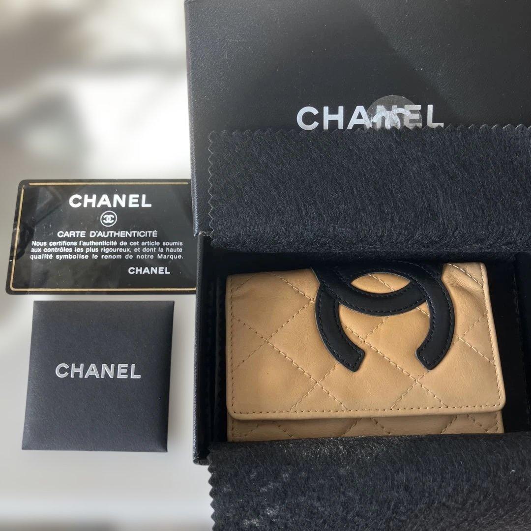 ［正規品］美品　CHANEL カンボン　キーケース　　シリアルシール付き