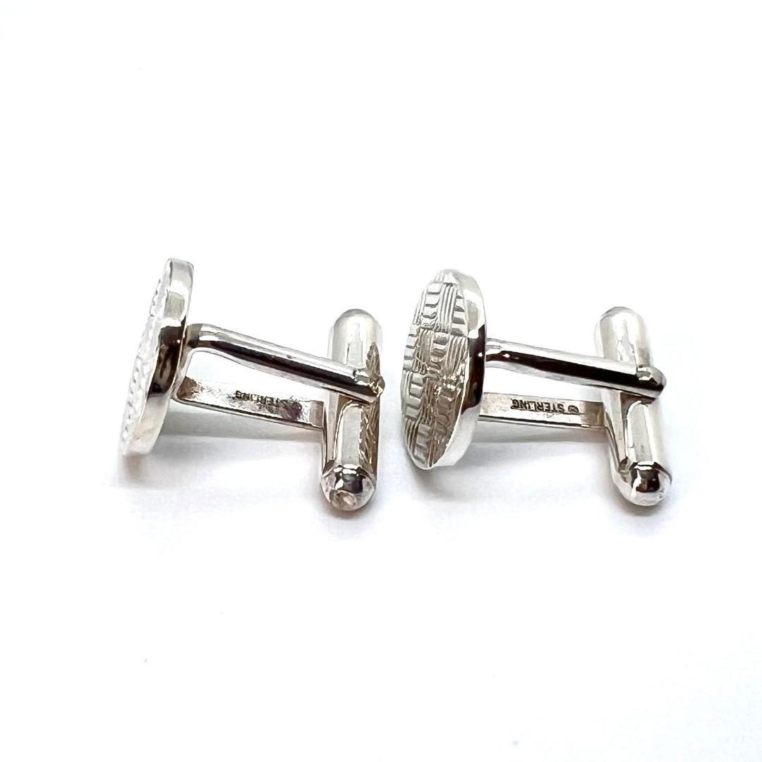 美品✨ ティファニー ネクタイピン カフス シルバー 925 バスケット柄 格子