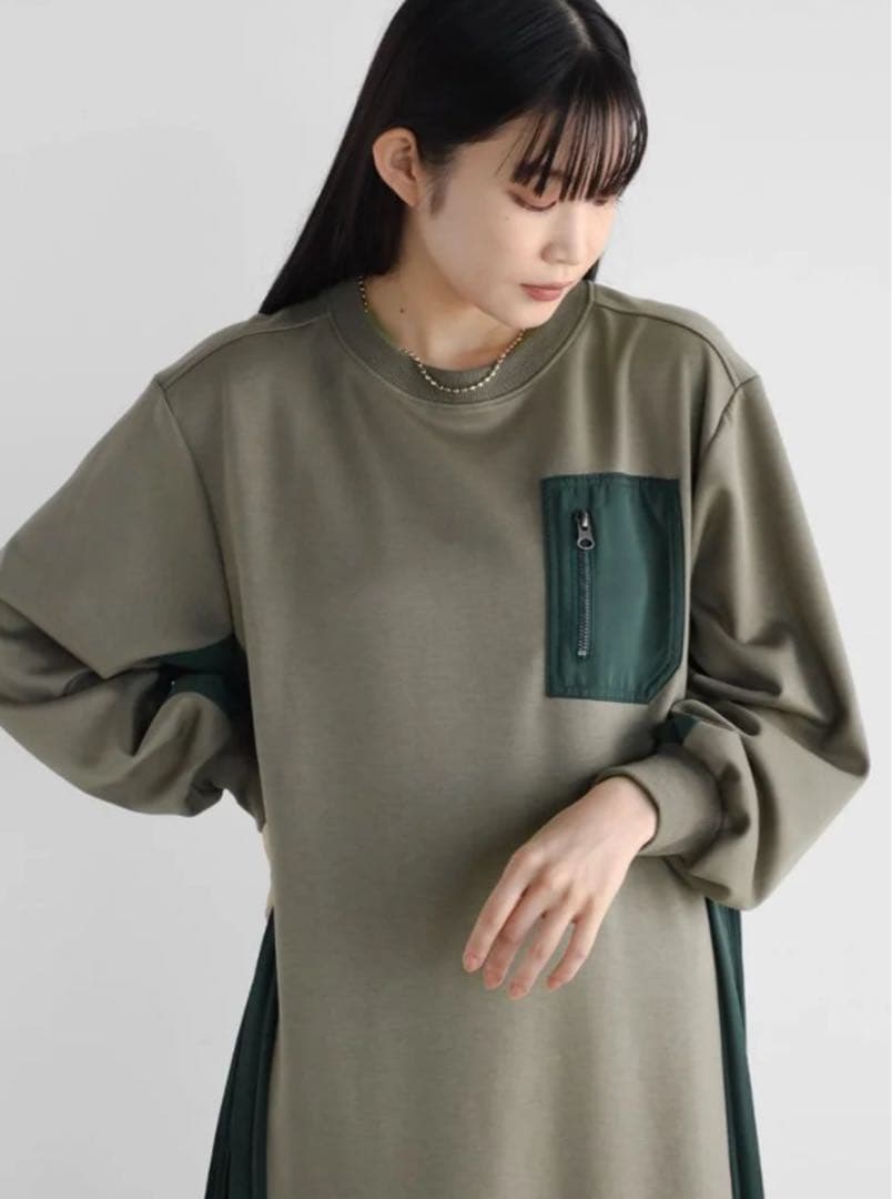 撫子◆定価15000円◆新品タグ付◆ヤマダヤ◆プリーツドッキングワンピース