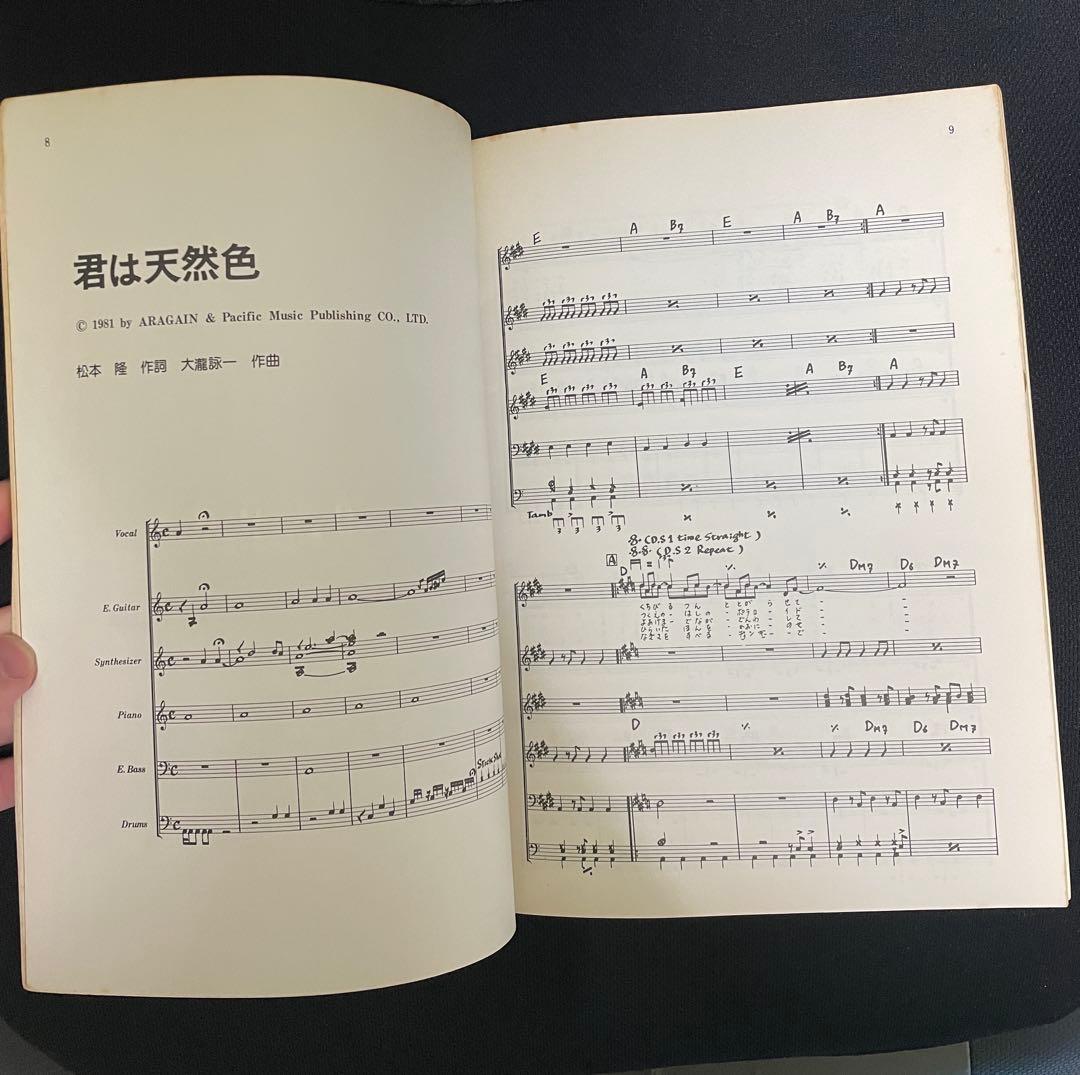 大瀧詠一/大滝詠一 A LONG VACATION 初版 バンドスコア