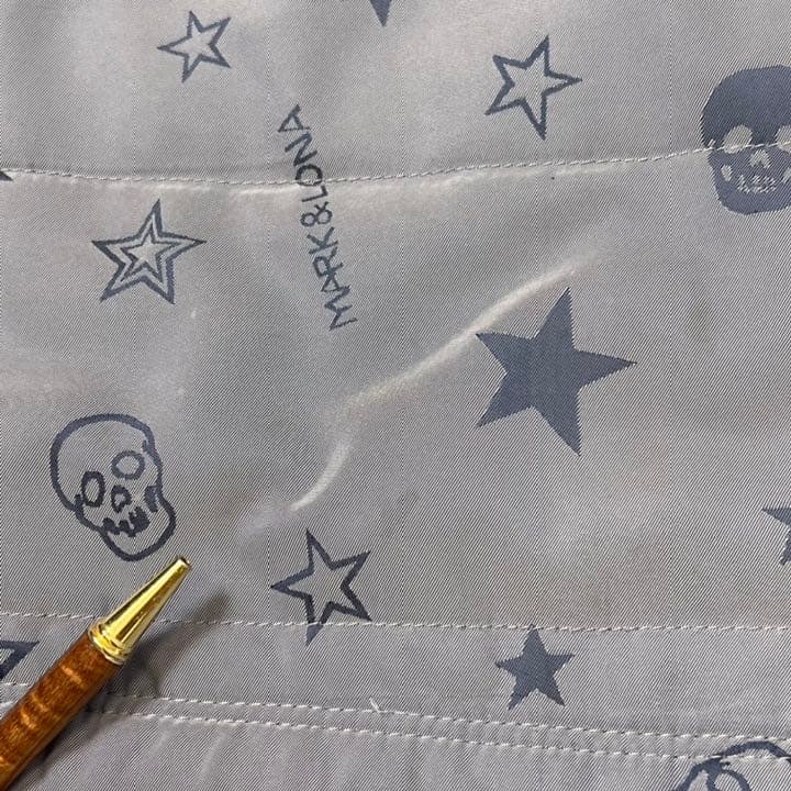 マークアンドロナ レディース ゴルフウェア 中綿 スカート スター柄 グレー S