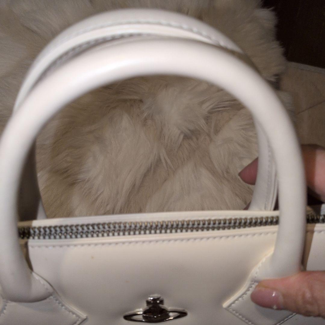 希少美品Vivian Westwood　ホワイト　 レザー　ビジネスバッグオーブ