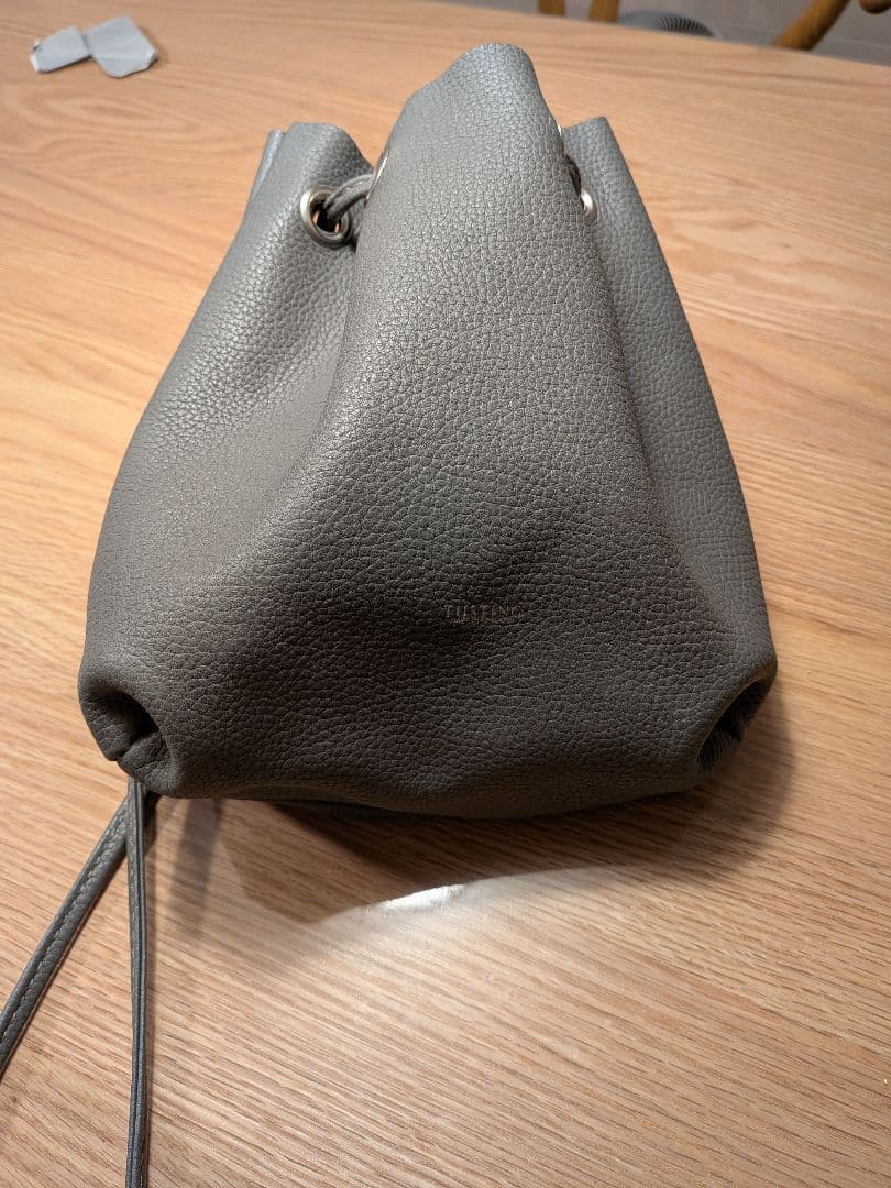 TUSTING グレー 巾着バッグ