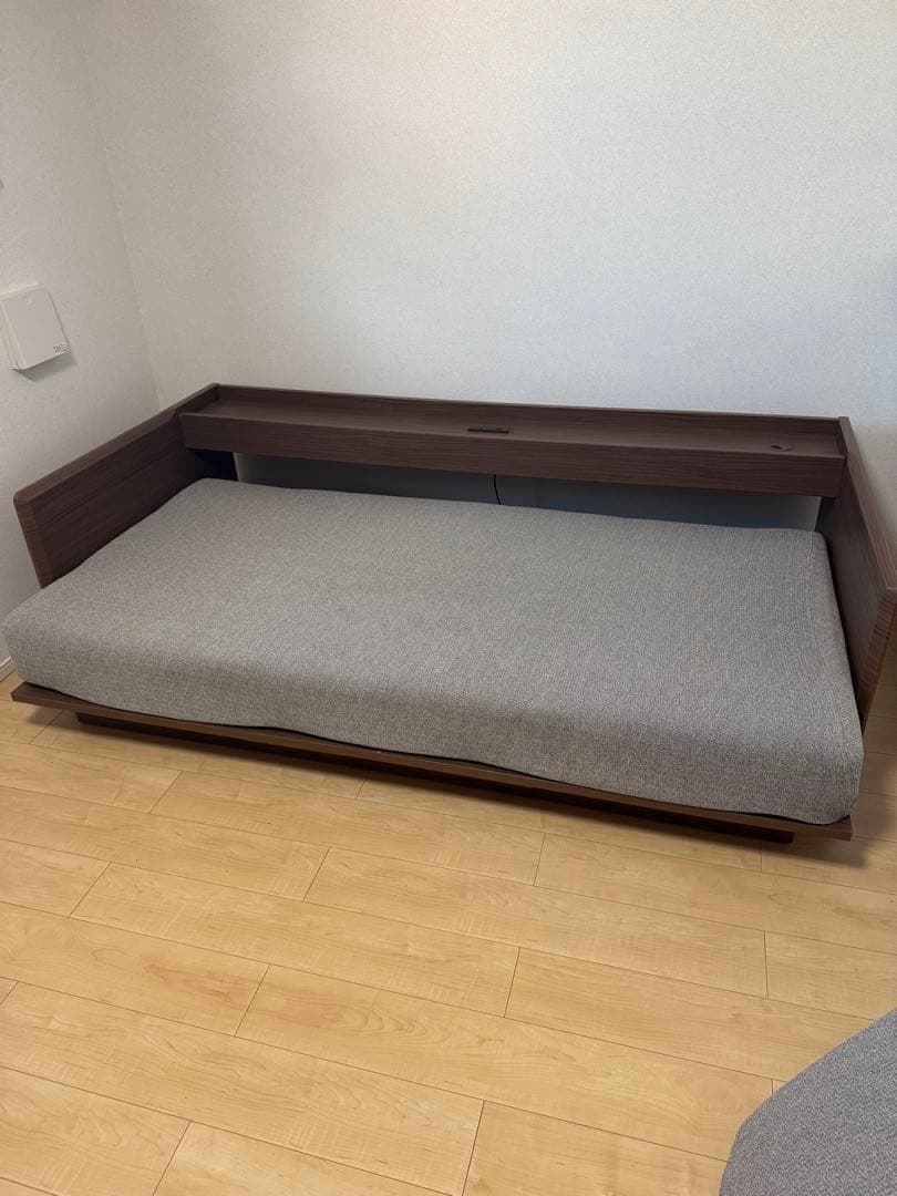 ニトリ ソファベッド 3WAY シングル対応／ミドルブラウン
