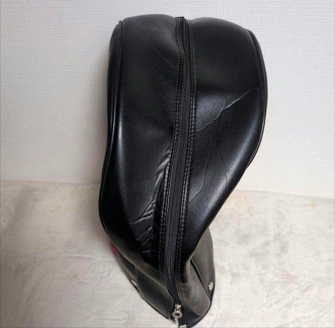 df26 Callaway ゴルフバッグ 黒 × ピンク レザー フード付き