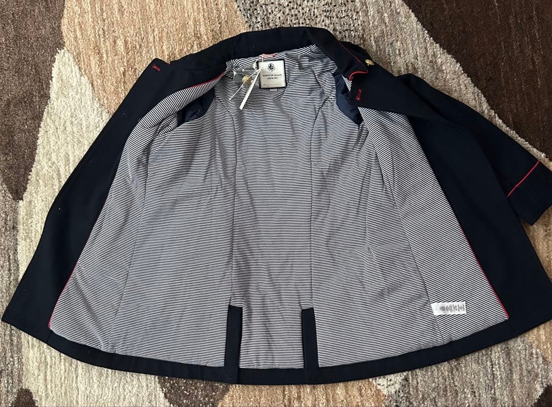 【新品タグ付き】プチバトー ウールコート 12ans 150 ネイビー 中綿入り