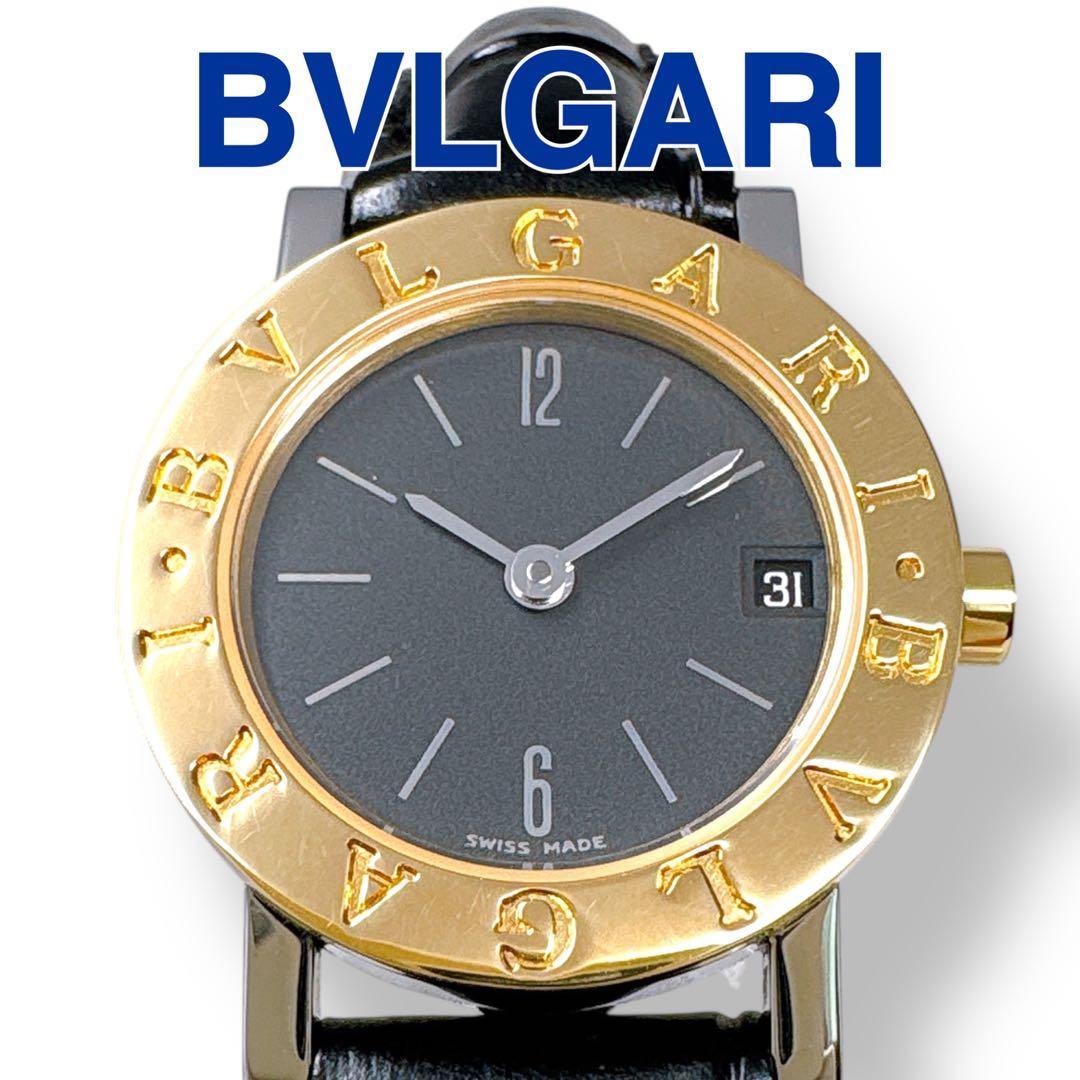 ブルガリ BB23SGLD K18 コンビ レザー ブラック レディース 腕時計